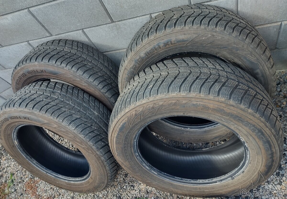 4ks 255/60 R18 Nokian WR II2H XL SUV3, M+S, Vzorek 7mm+