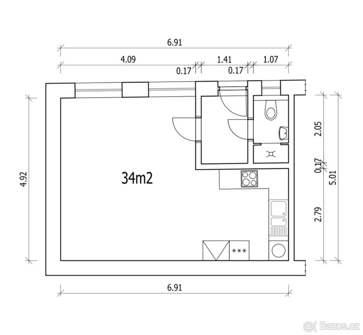 Garsoniéra D.Měcholupy