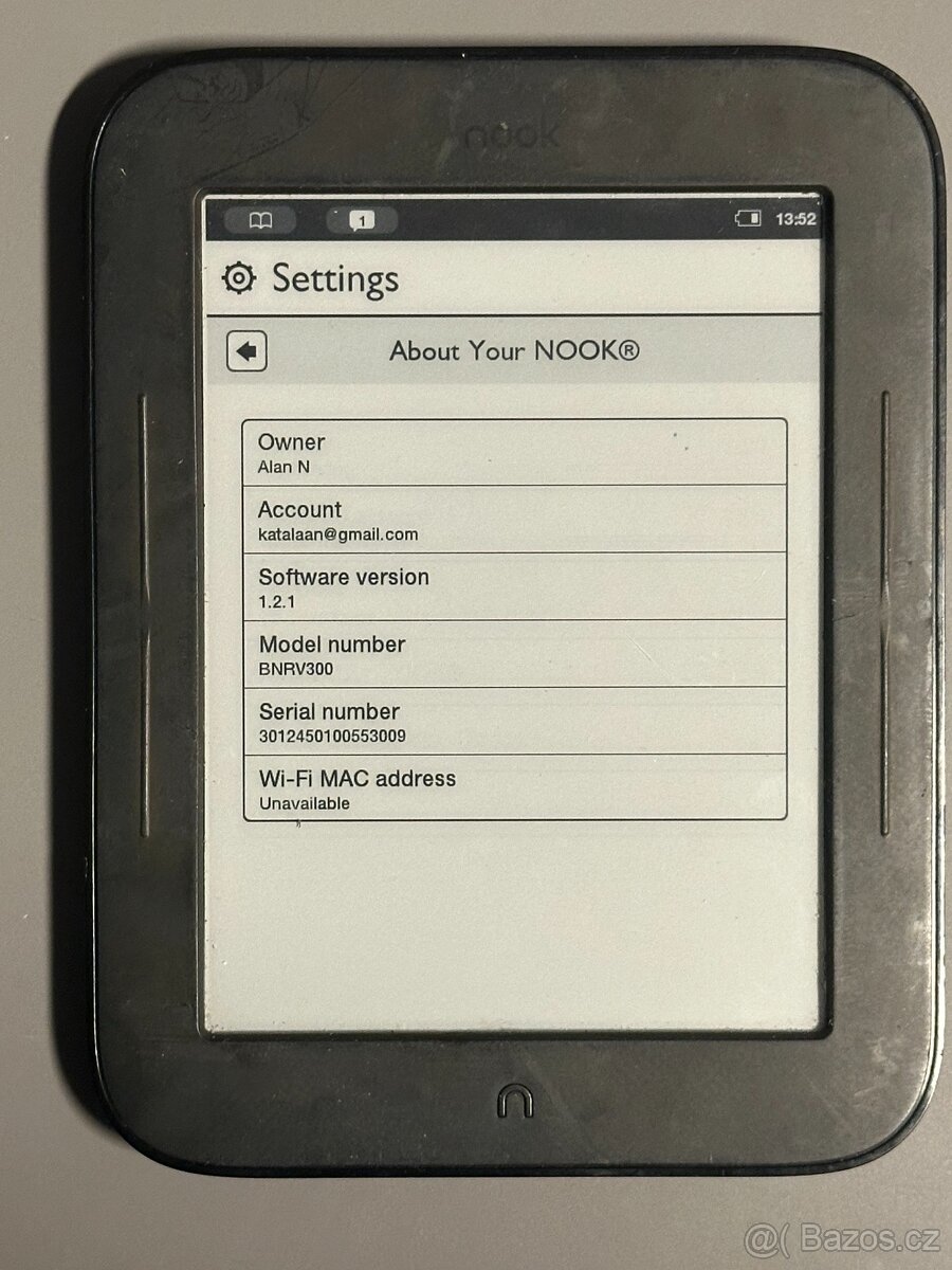 Čtečka knih Barnes & Noble Nook Simple Touch 2GB