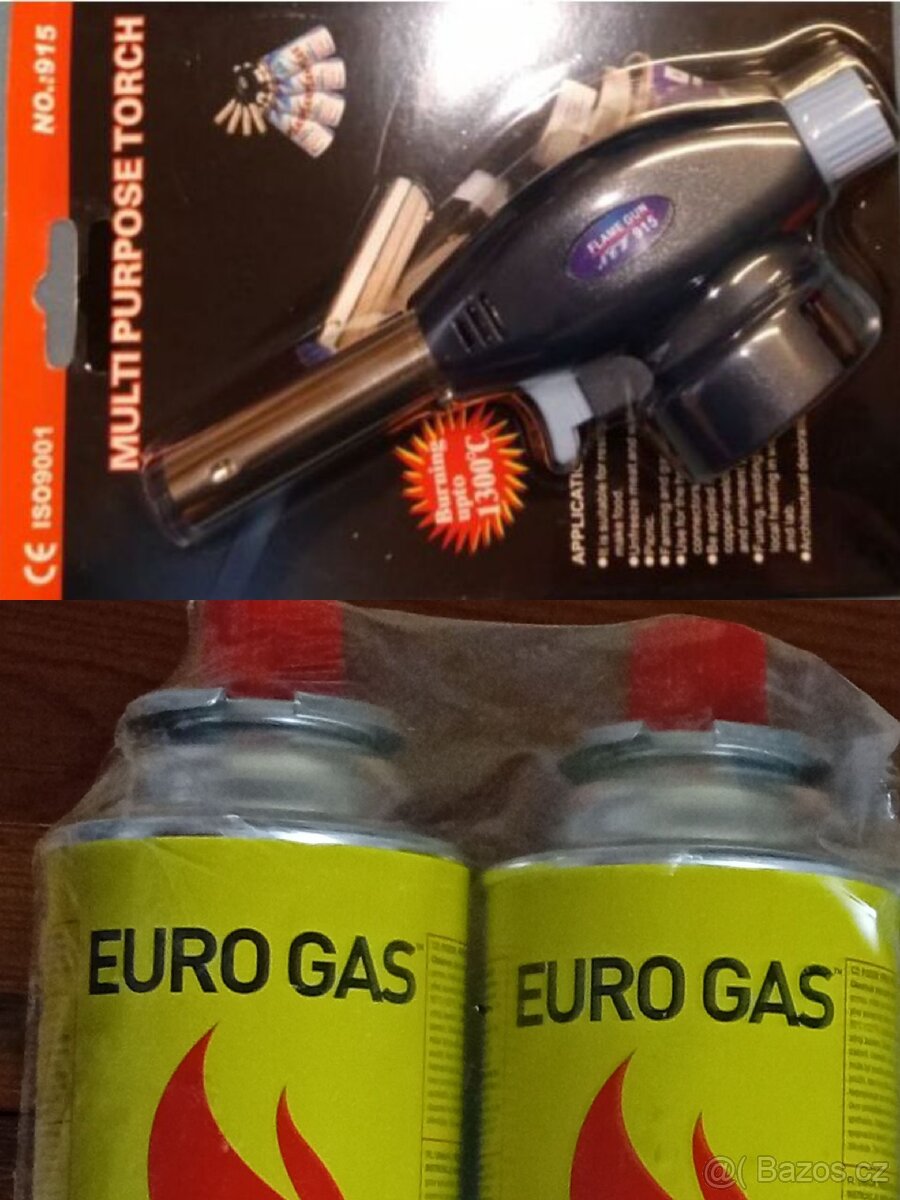 Plynový hořák+2 kartuše, nové