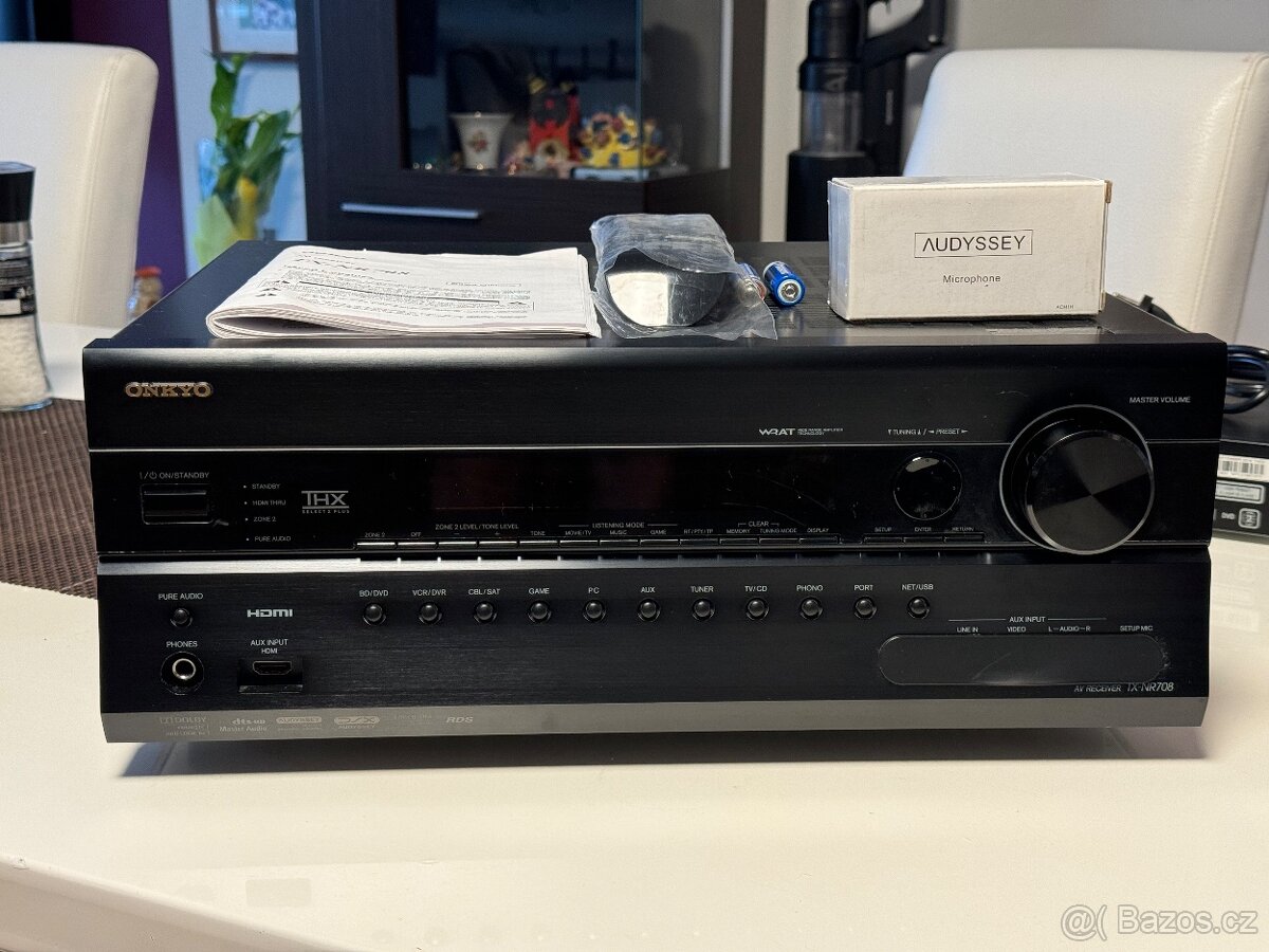 AVR AV Reciever Zesilovač  Onkyo TX-NR708 B 7.2 Domácí kino