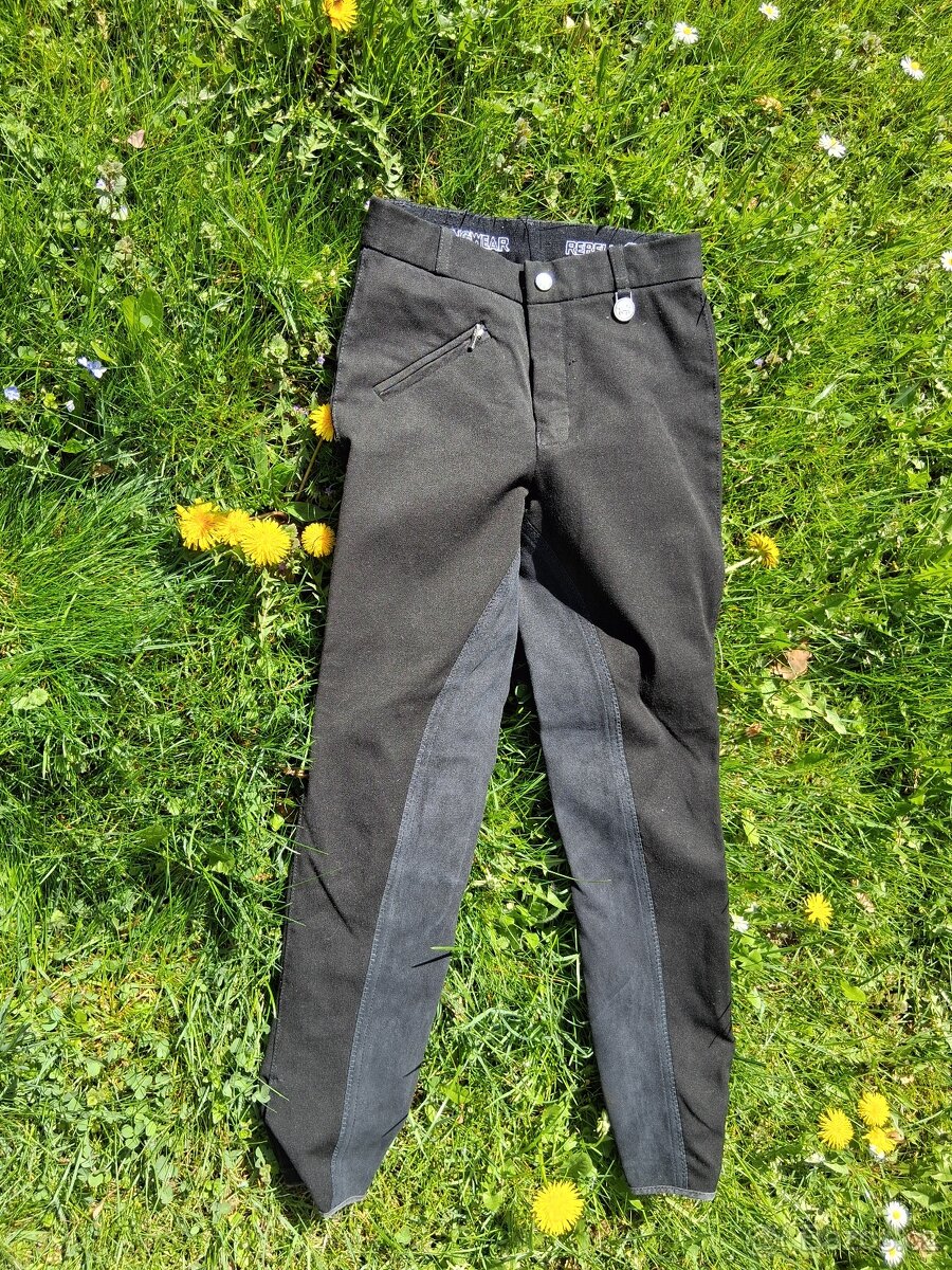 Krásné jezdecké kalhoty, rajtky, vel. 158, REBELL RIDINGWEAR