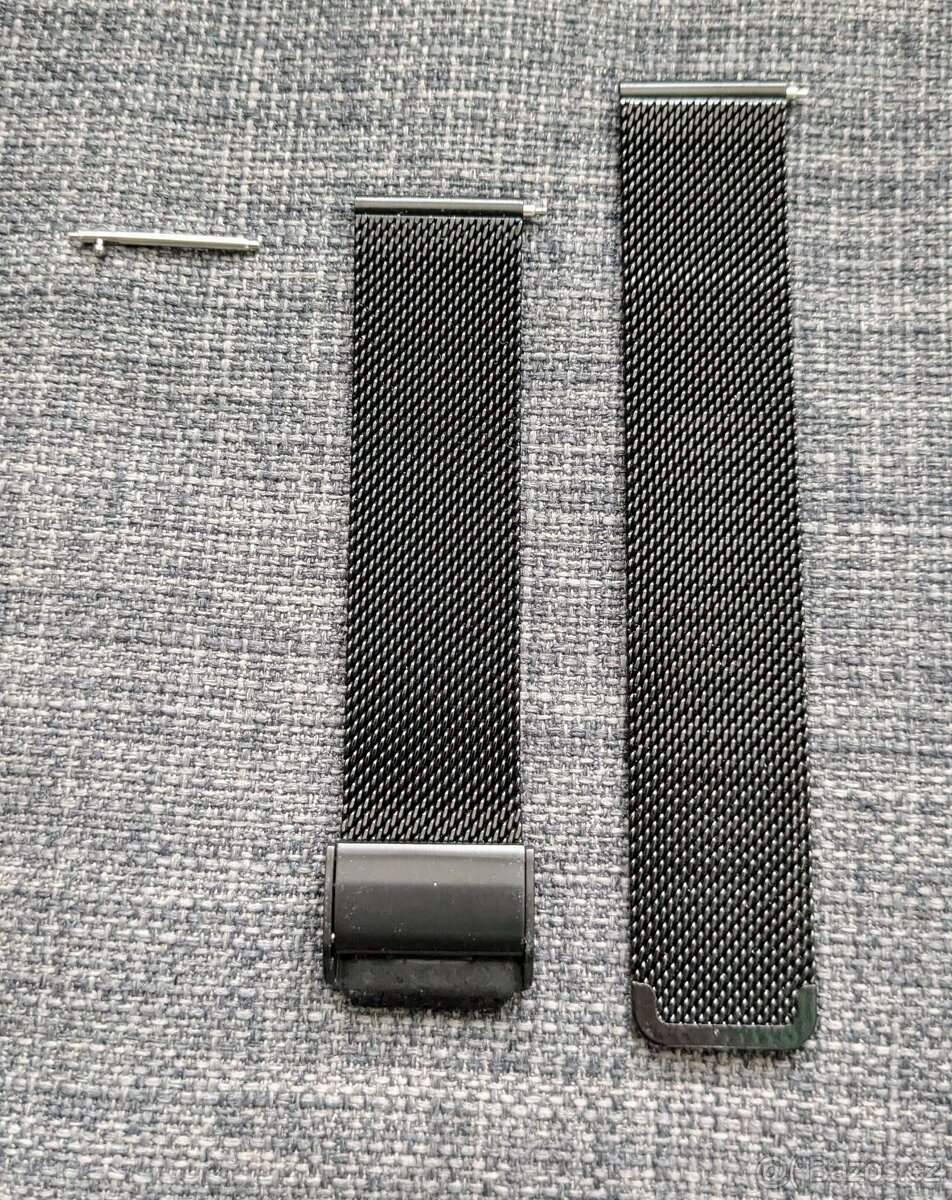Černý kovový řemínek - 20 mm