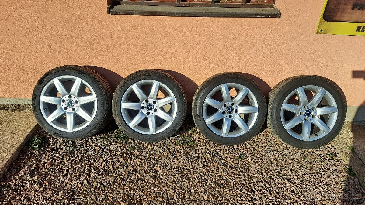 ALU KOLA R17 MERCEDES, LETNÍ PNEU TOP STAV