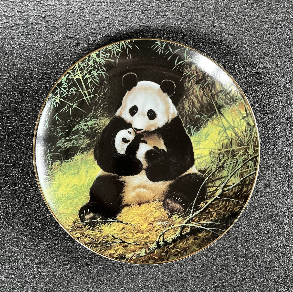 Sběratelský dekorační talíř Panda 21.5 cm, Will Nelson