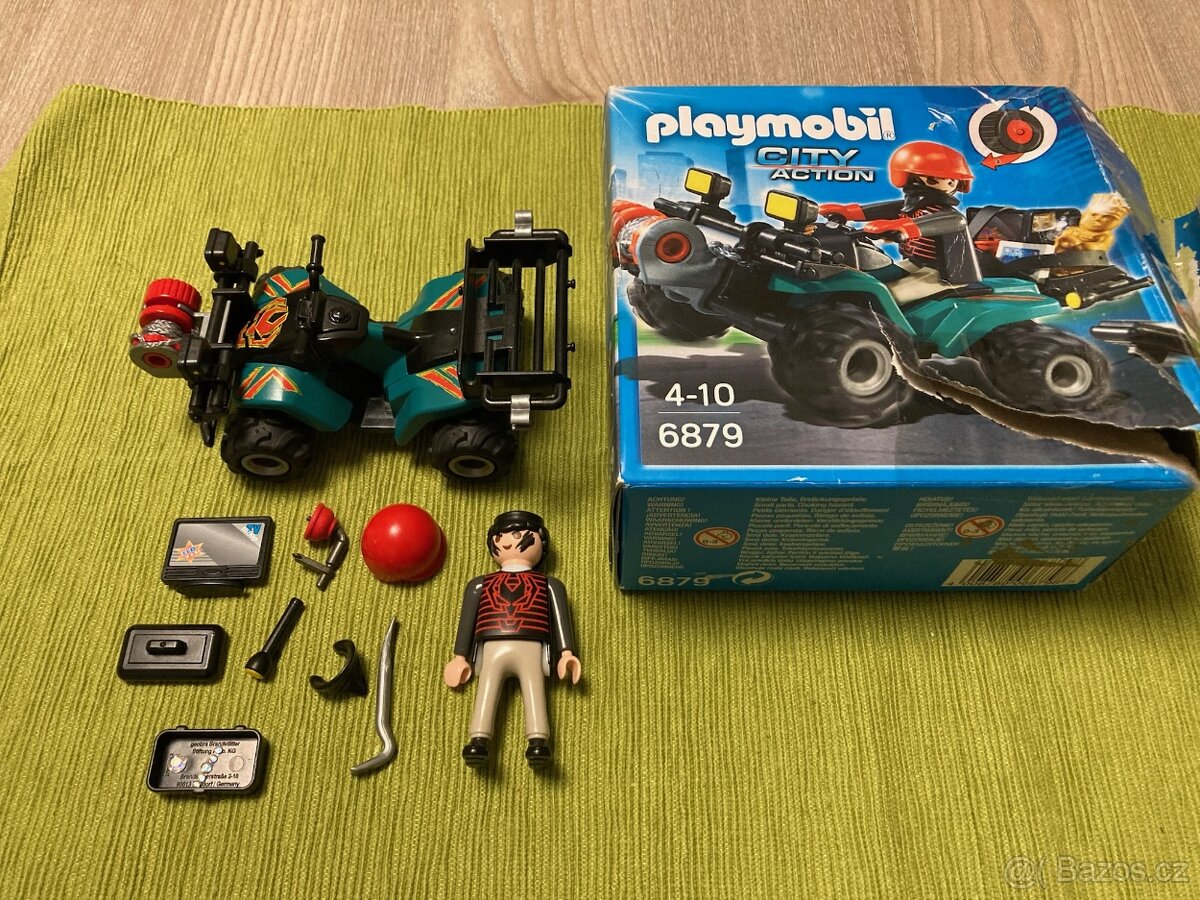 Playmobil 6879 Lupič na čtyřkolce na setrvačník