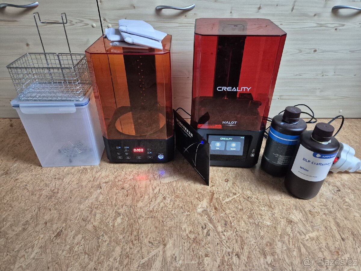 3d tiskárna + mycí a vytvrzovací stanice