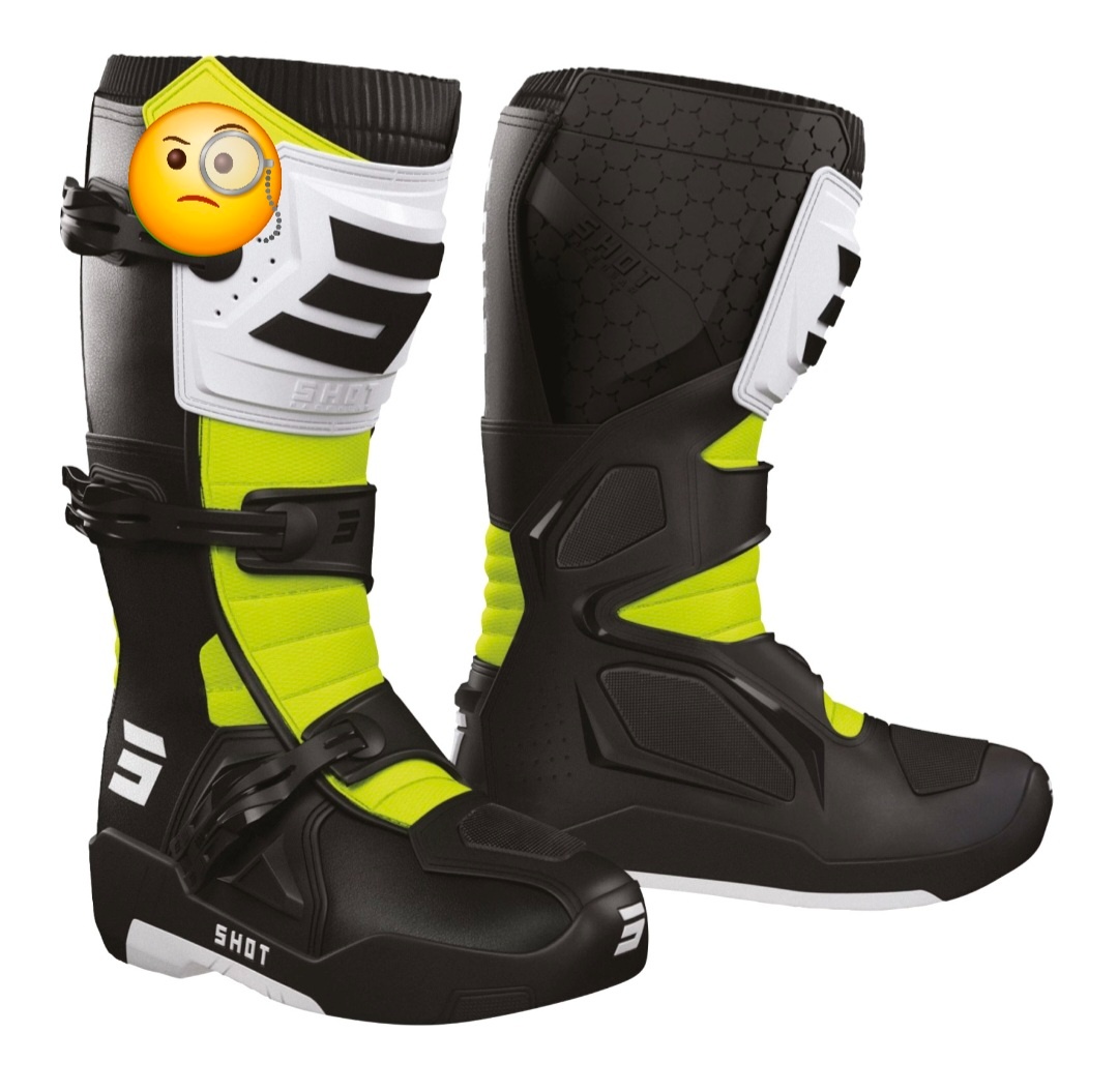 Boty na motorku Shot Race 4 černo-bílo-fluo žluté vel.47
