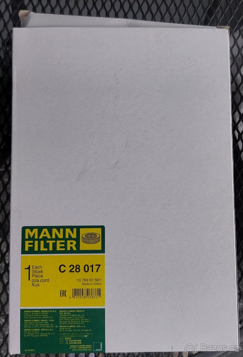 Vzduchový filtr MANN C28017