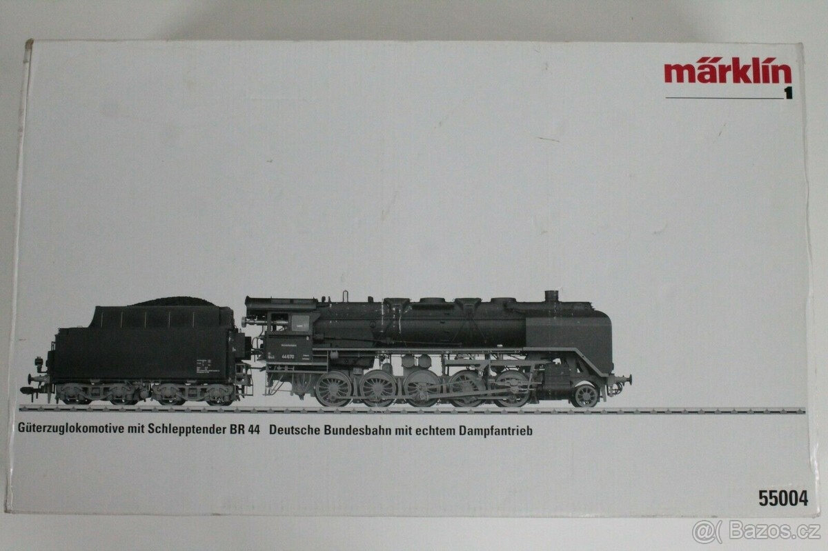 Zajímavá parní lokomotiva Märklin Gauge 1, skutečná 55004 vč