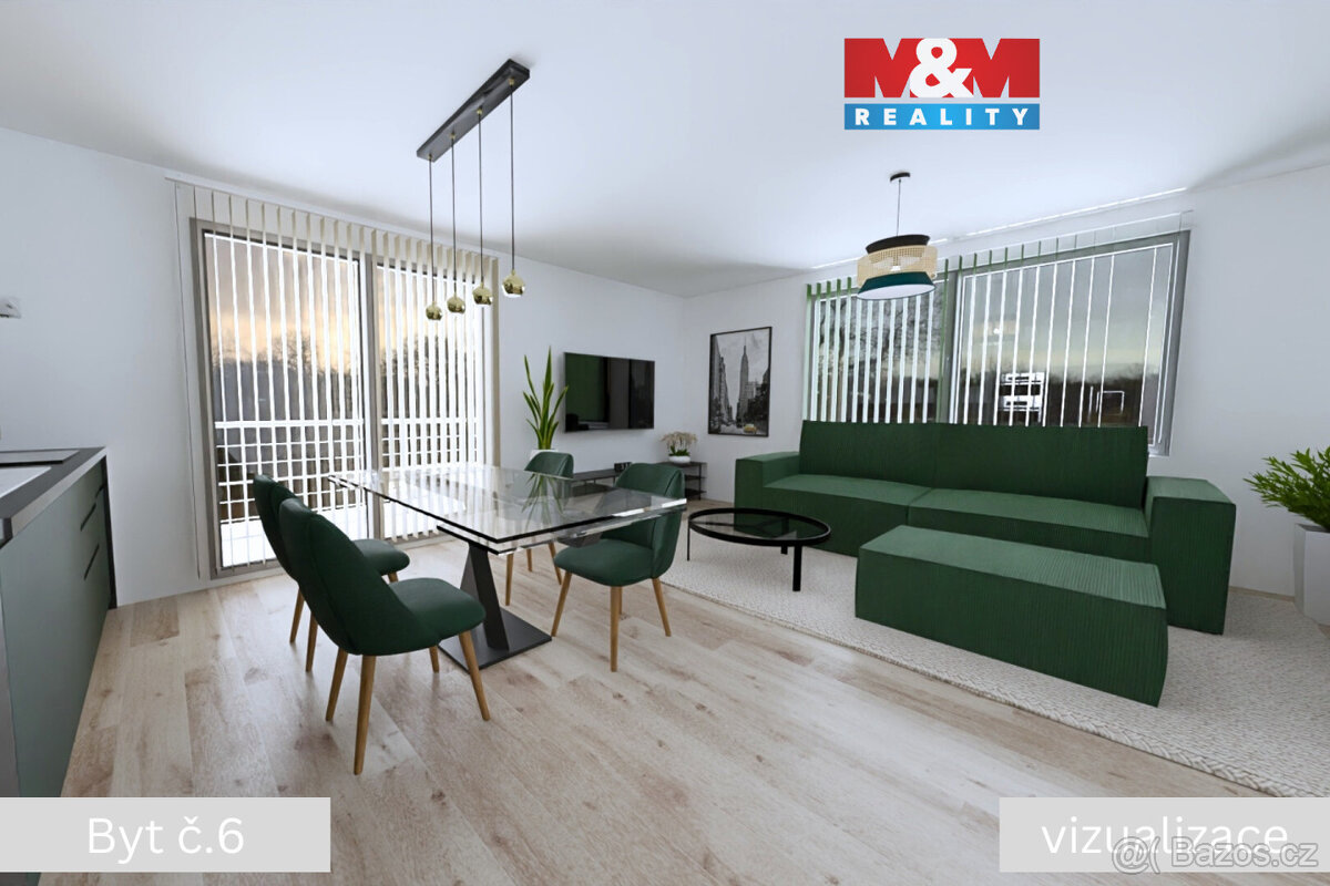 Prodej bytu 2+kk, 63.2 m², Žleby