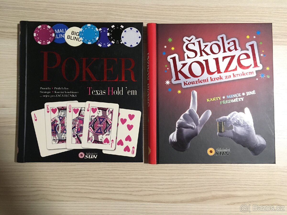 Knihy škola kouzel a poker