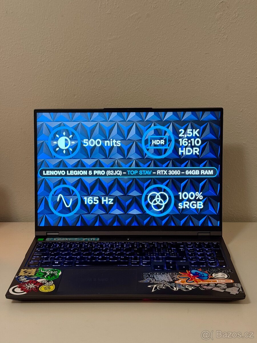 Lenovo Legion 5 Pro – 16ACH6H (82JQ) | TOP stav | 64 GB RAM