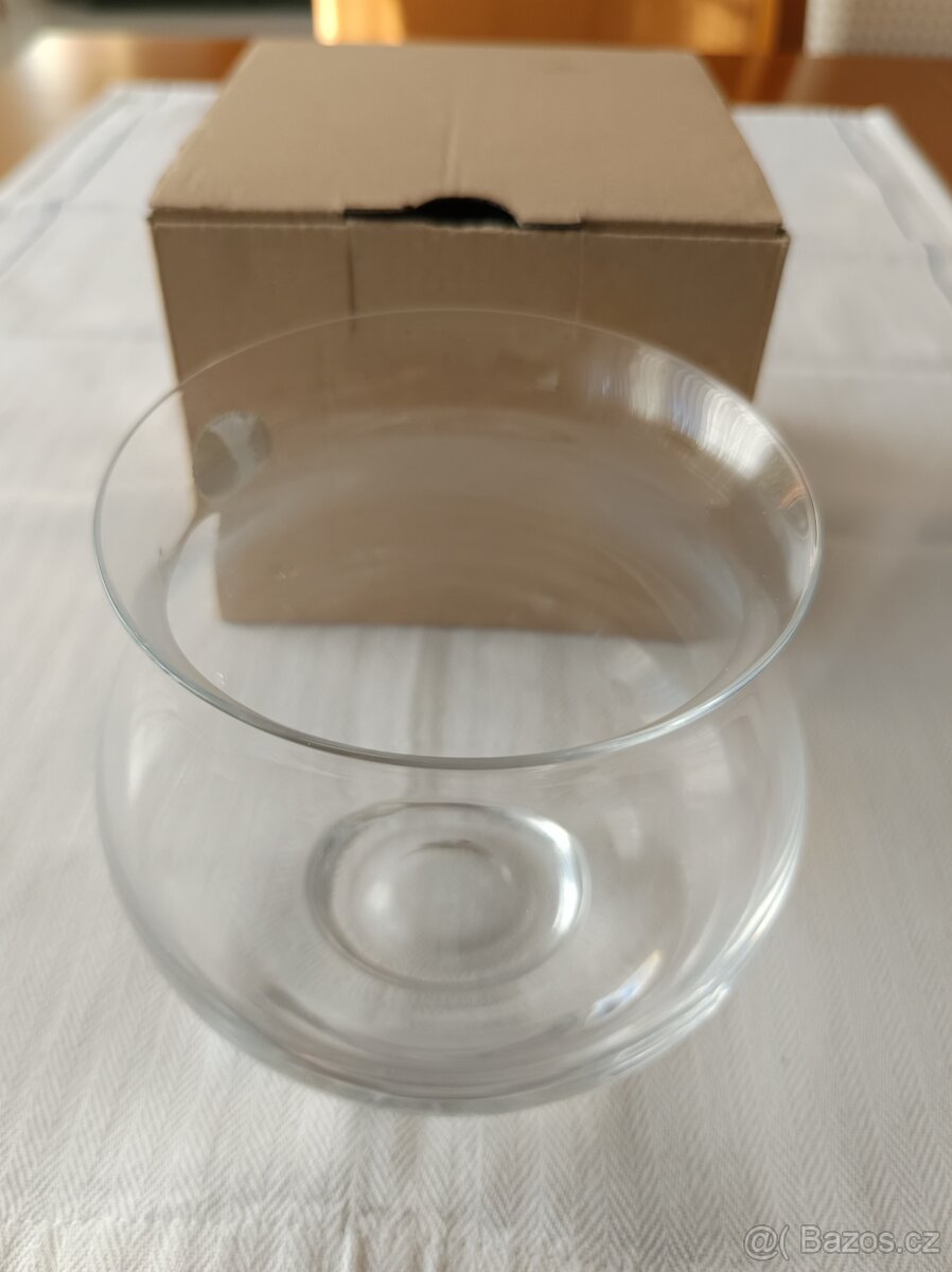 Skleněná miska/vázička, značka Bohemia