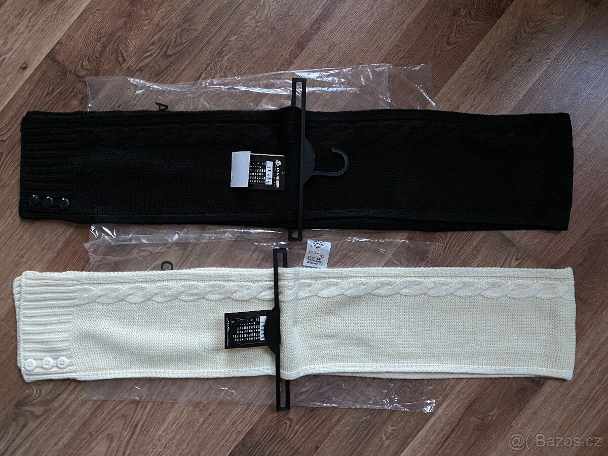 Nová dámská šála Alpine Pro - černá, krémová - akryl