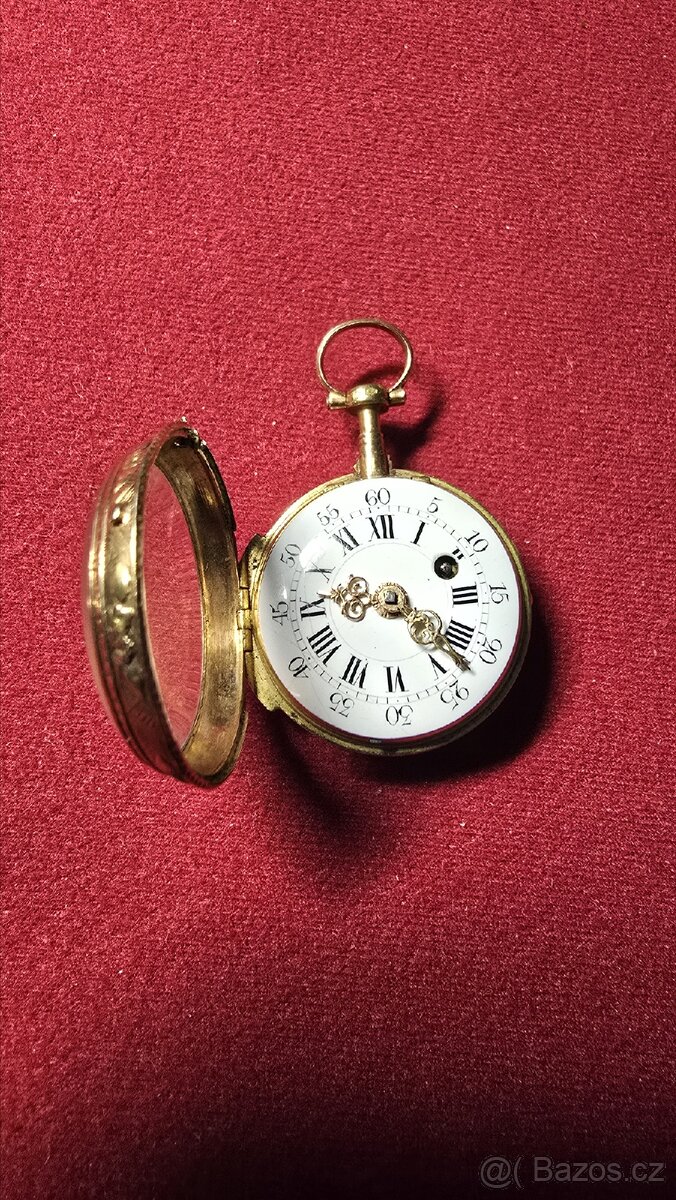 Zlaté kapesní hodinky špindlovky