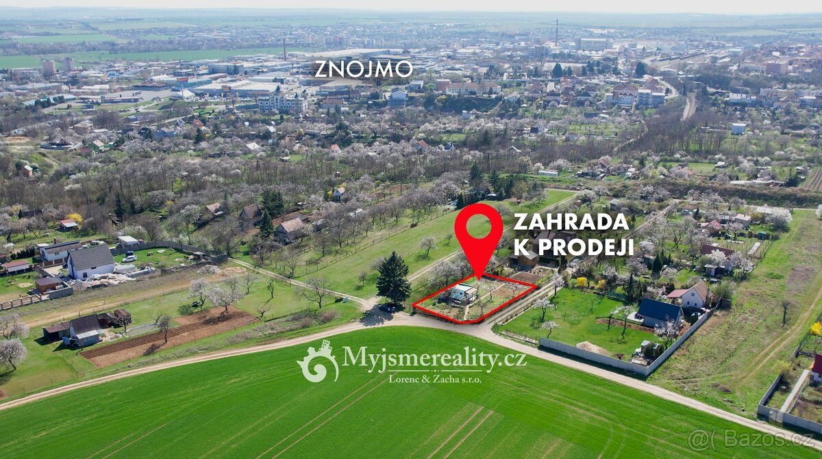 Zahrada s chatkou v katastrálním území Znojmo, 561 m2