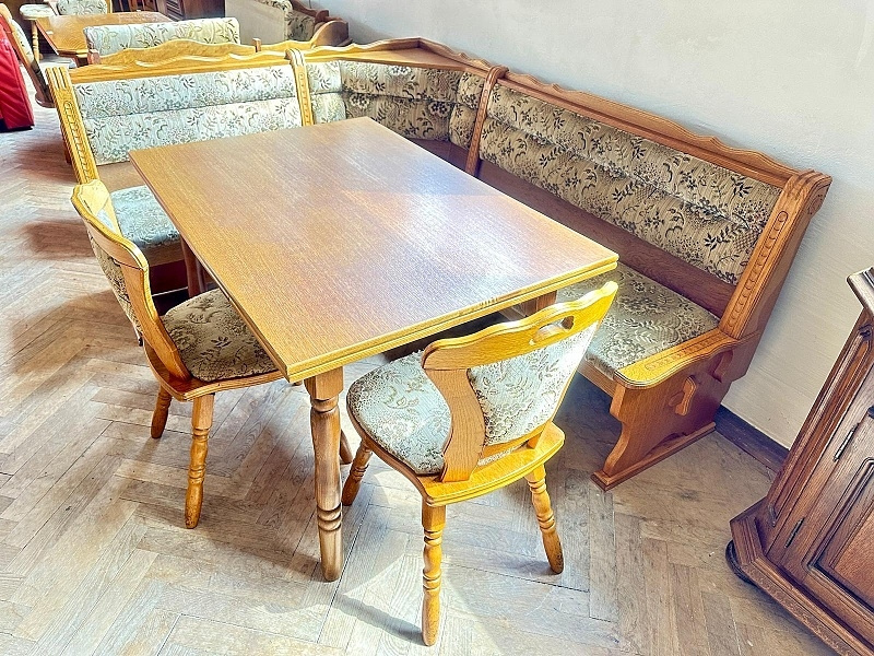926 Rustikální rohový jídelní set