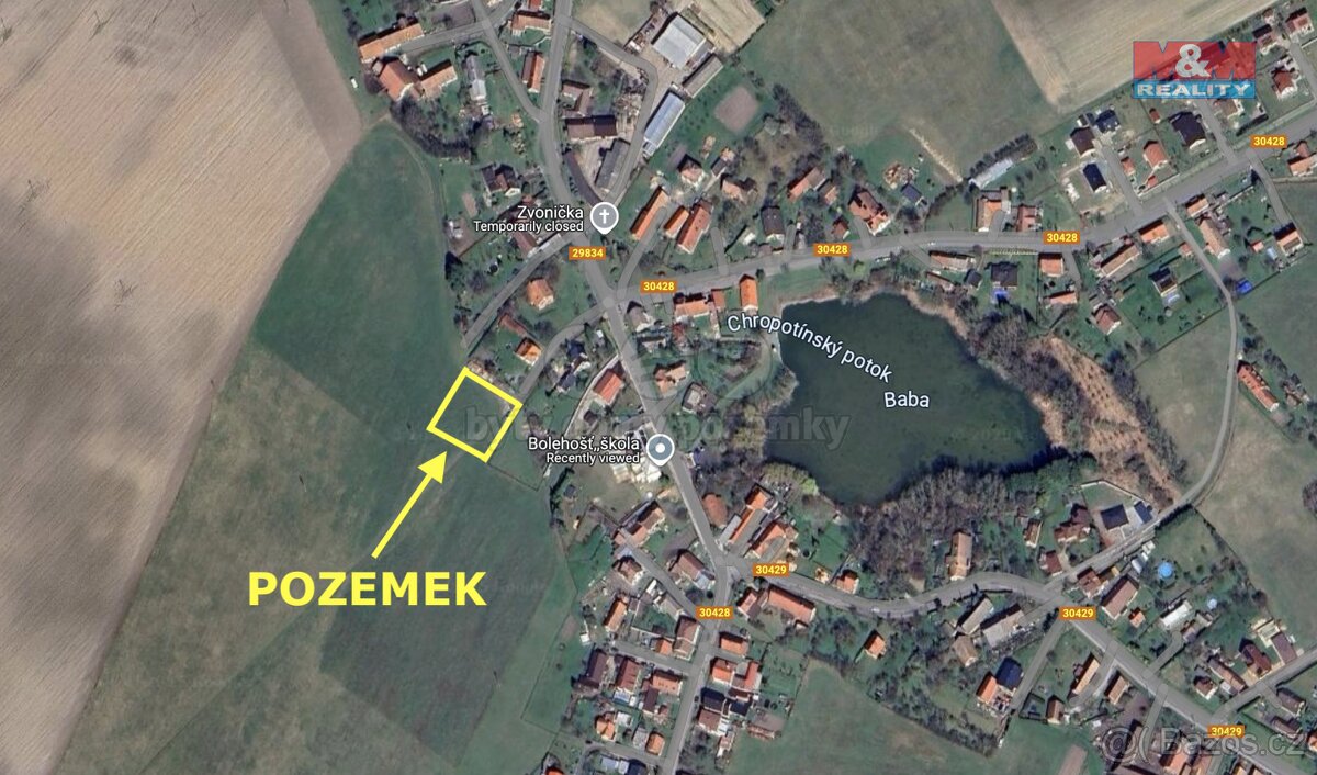 Prodej louky, 2000 m², Bolehošť
