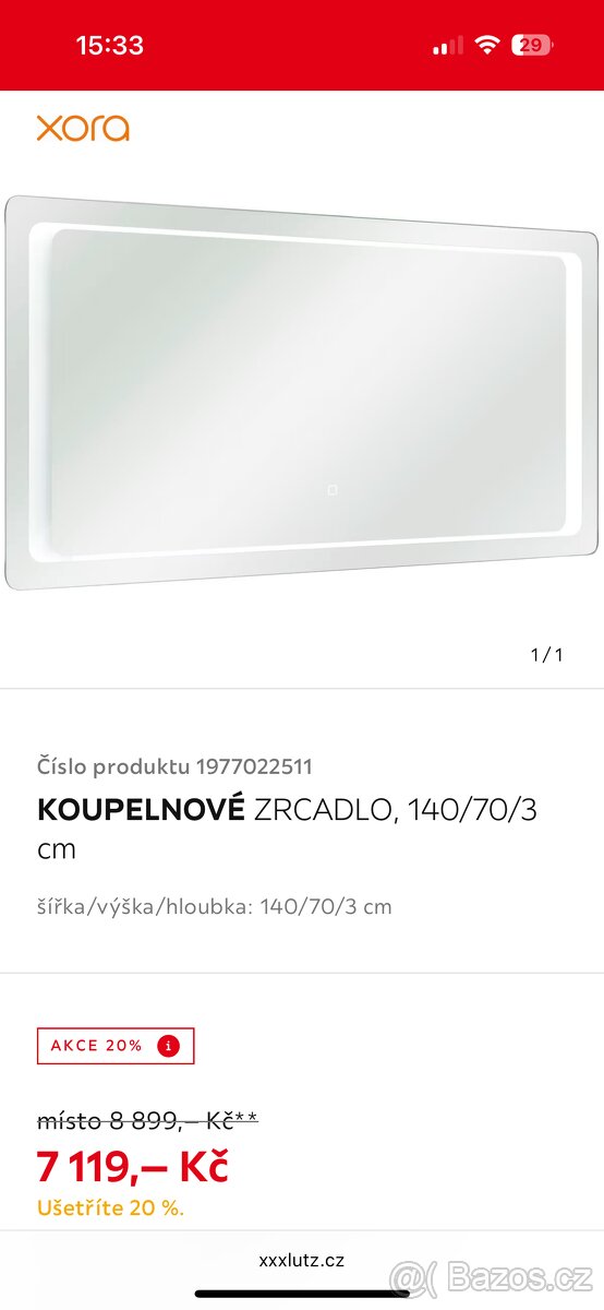 Koupelnové zrcadlo