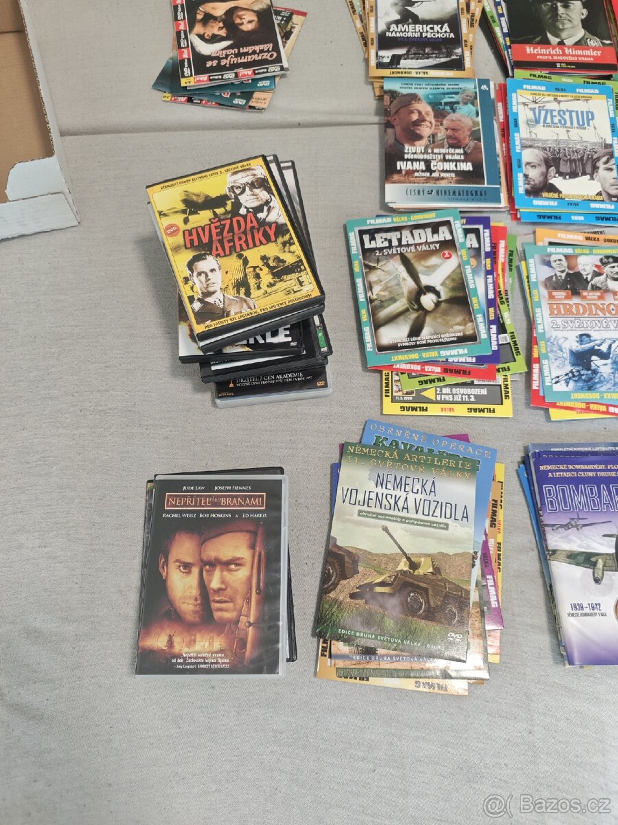 310 ks válečných DVD,nové a nepoužité.