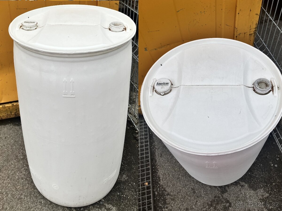 Plastové sudy od potravinářských produktů