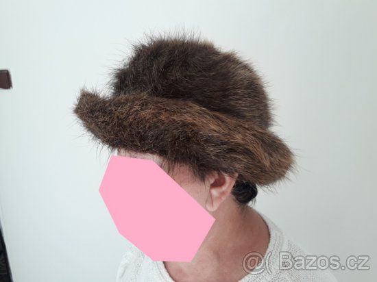 KOŽEŠINOVÝ KLOBOUK Z NUTRIE dámský nenošený