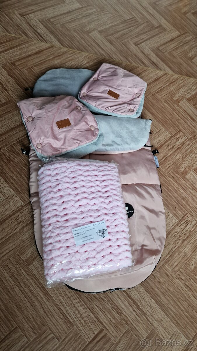 Zimní fusak Bimbi, rukávníky, dečka holčičí