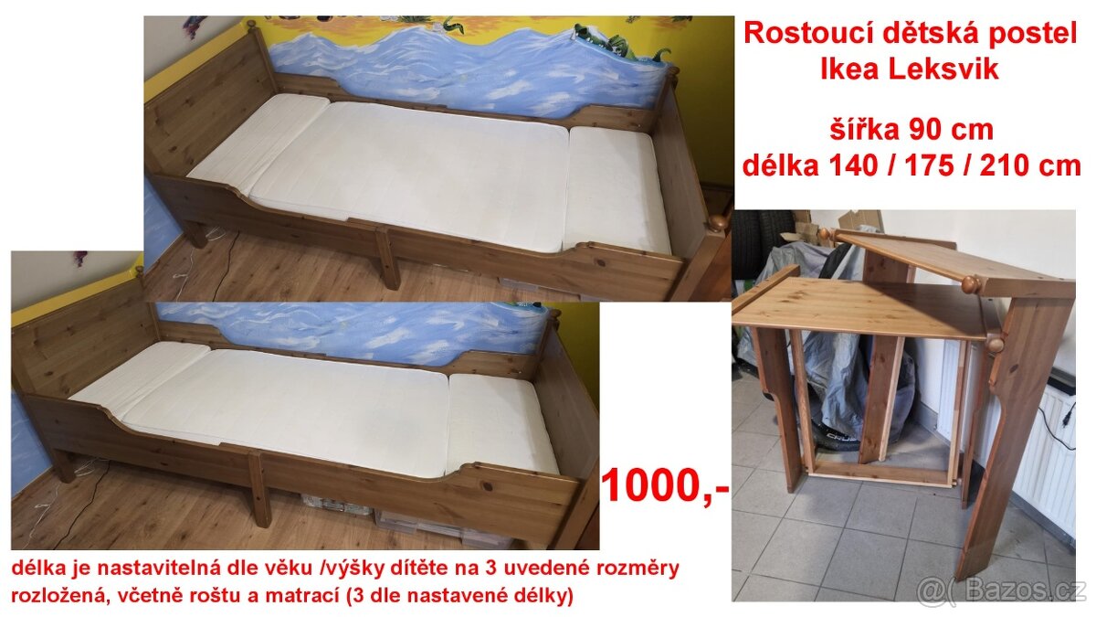 dětská rostoucí postel Ikea