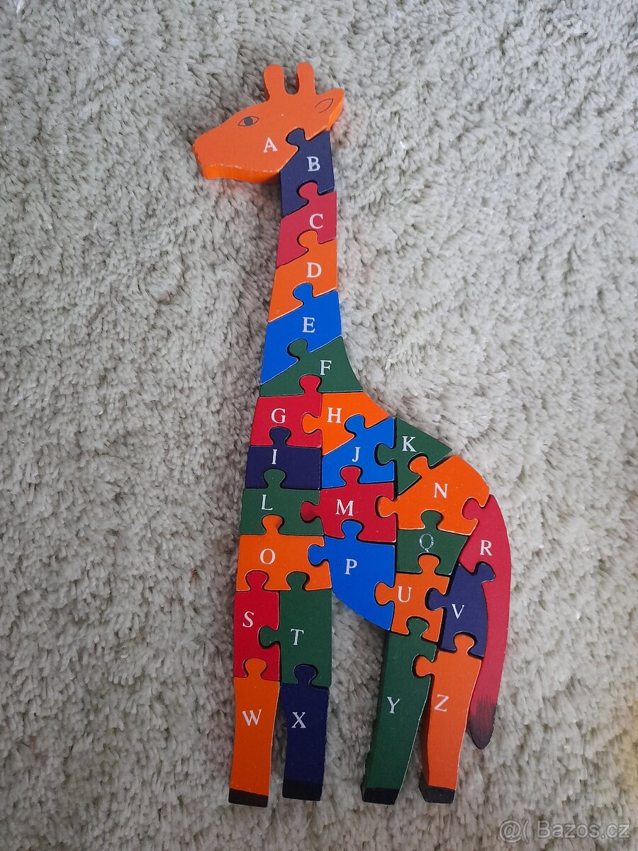 Dřevěná skládačka žirafa