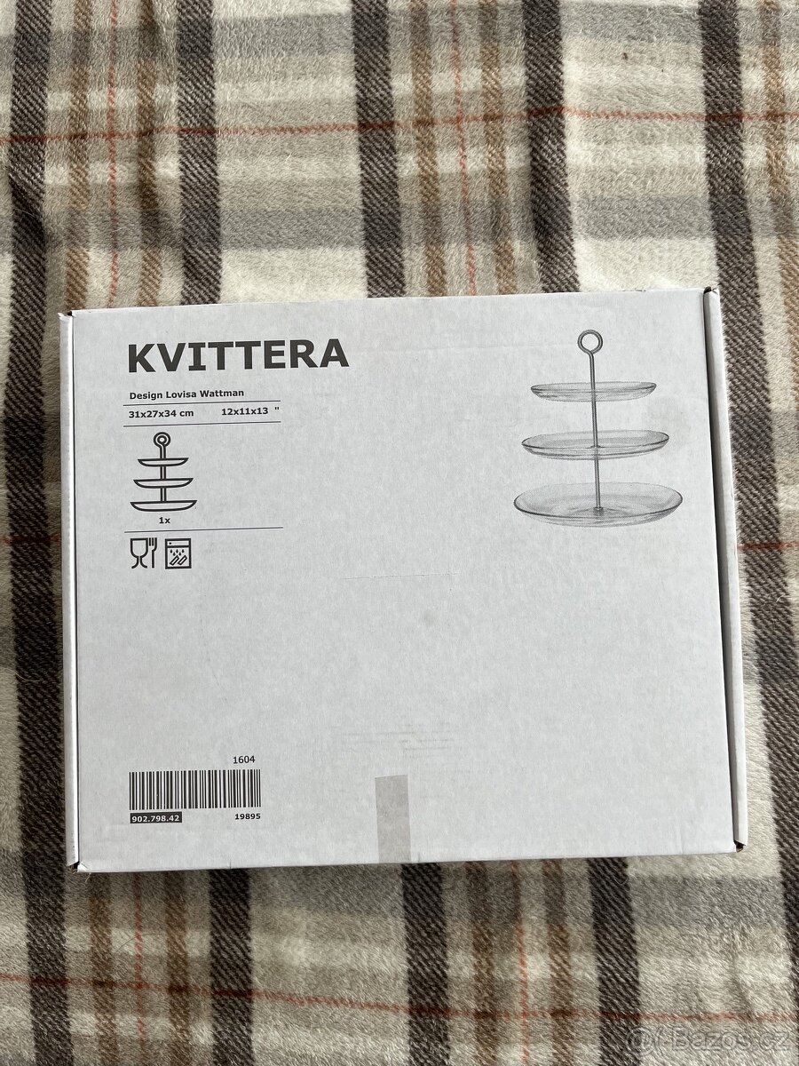 IKEA KVITTERA 3patrový servírovací tác