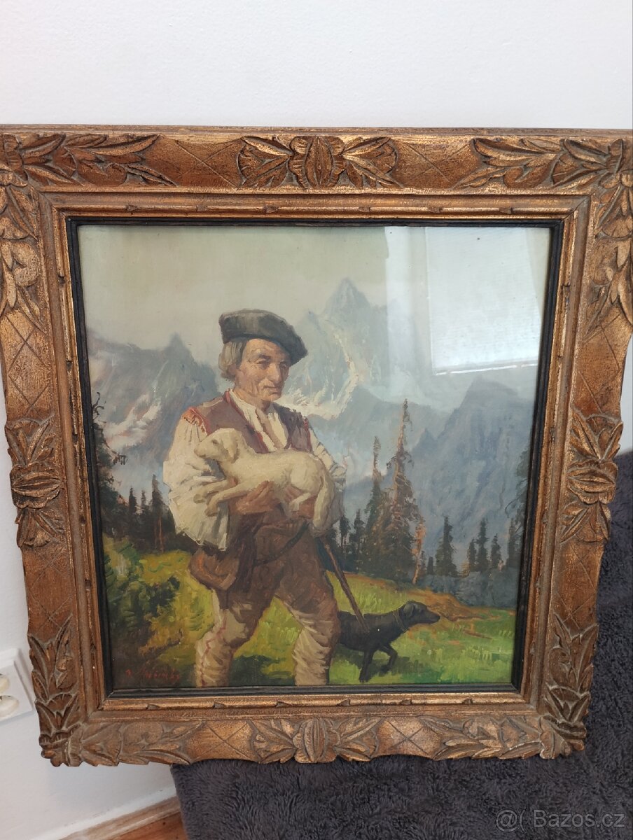 Obraz ,olej na překližce .