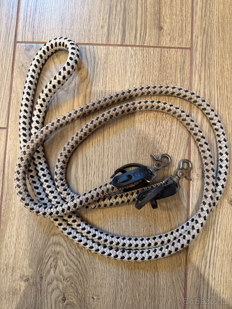 Provazové otěže Bang, 14 mm, 2,8 m, karabiny