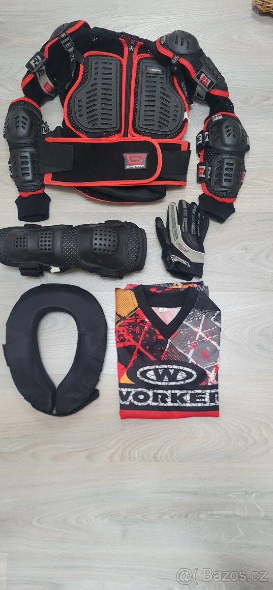 Prodám Bezp. chránič těla, krku,kolen na motokros věk 8-10le