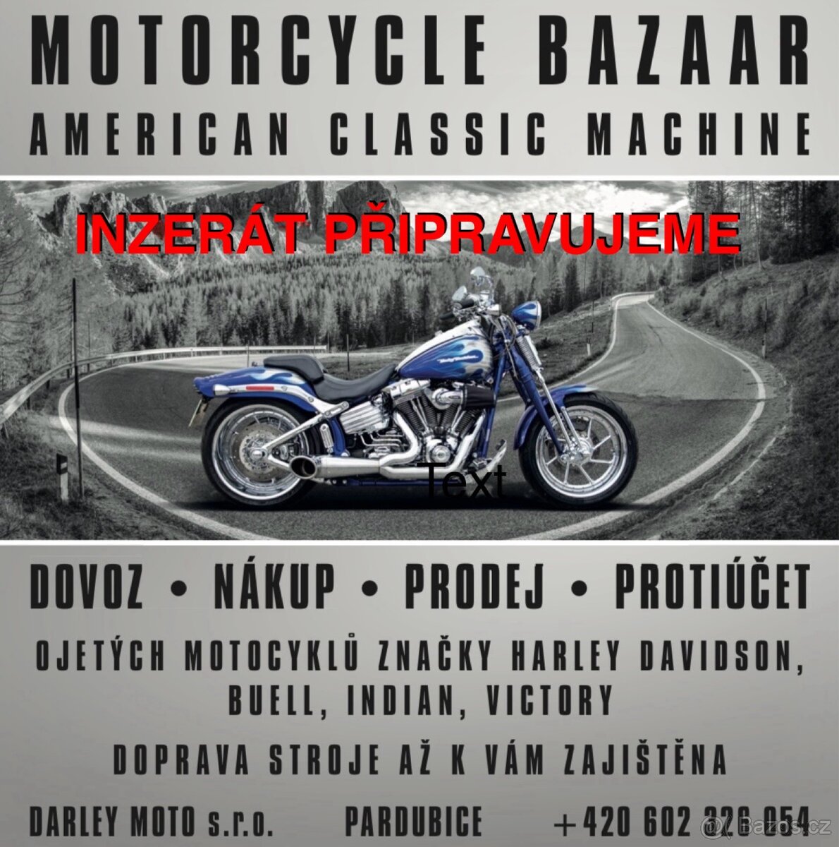 Harley - Davidson, modrý Road King 88´ inch.