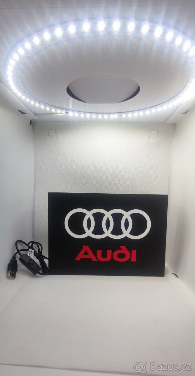 Prodám nový znak Audi s podsvětlením (led pásek)