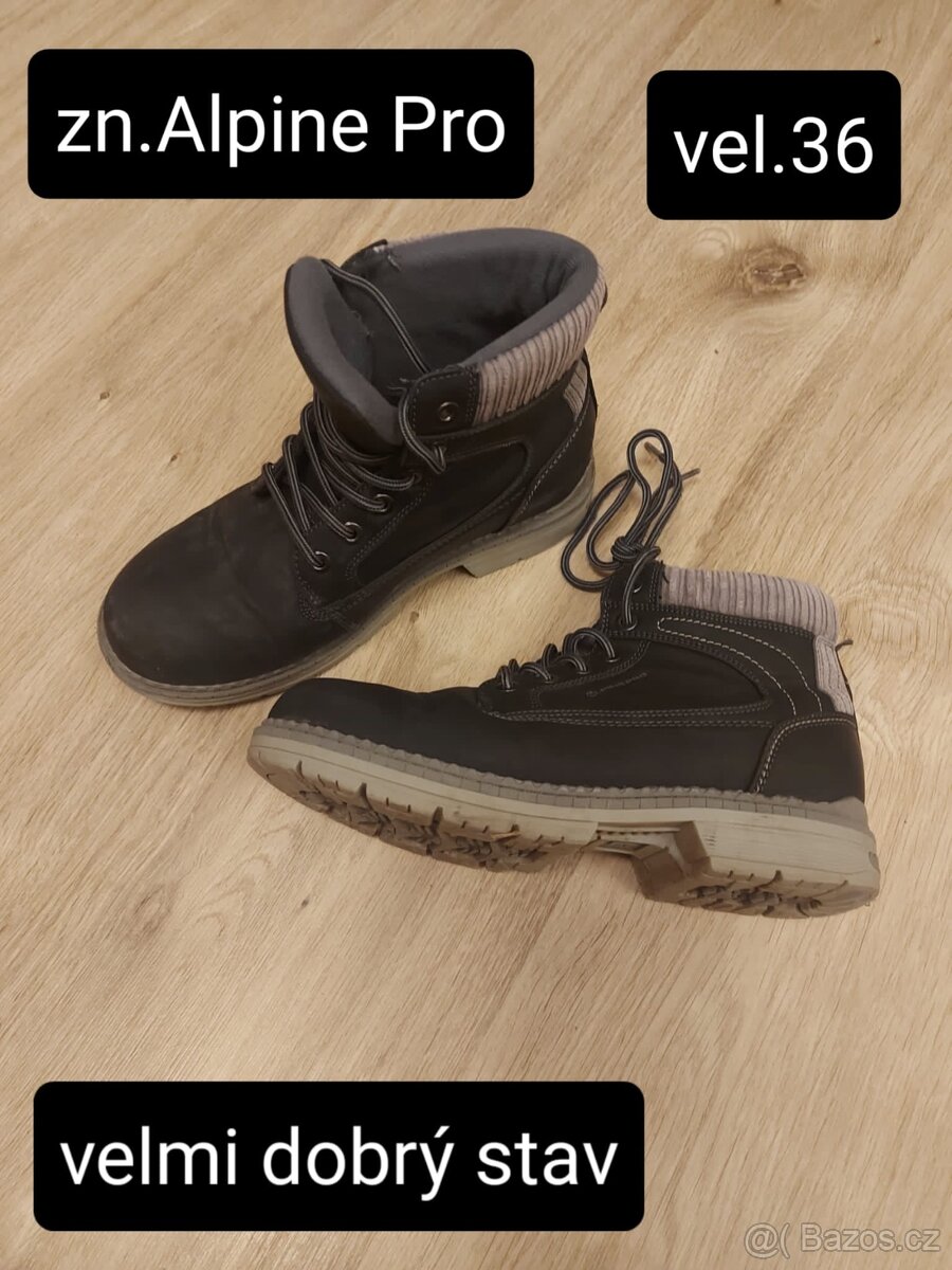 Boty Alpine Pro pantofle 36