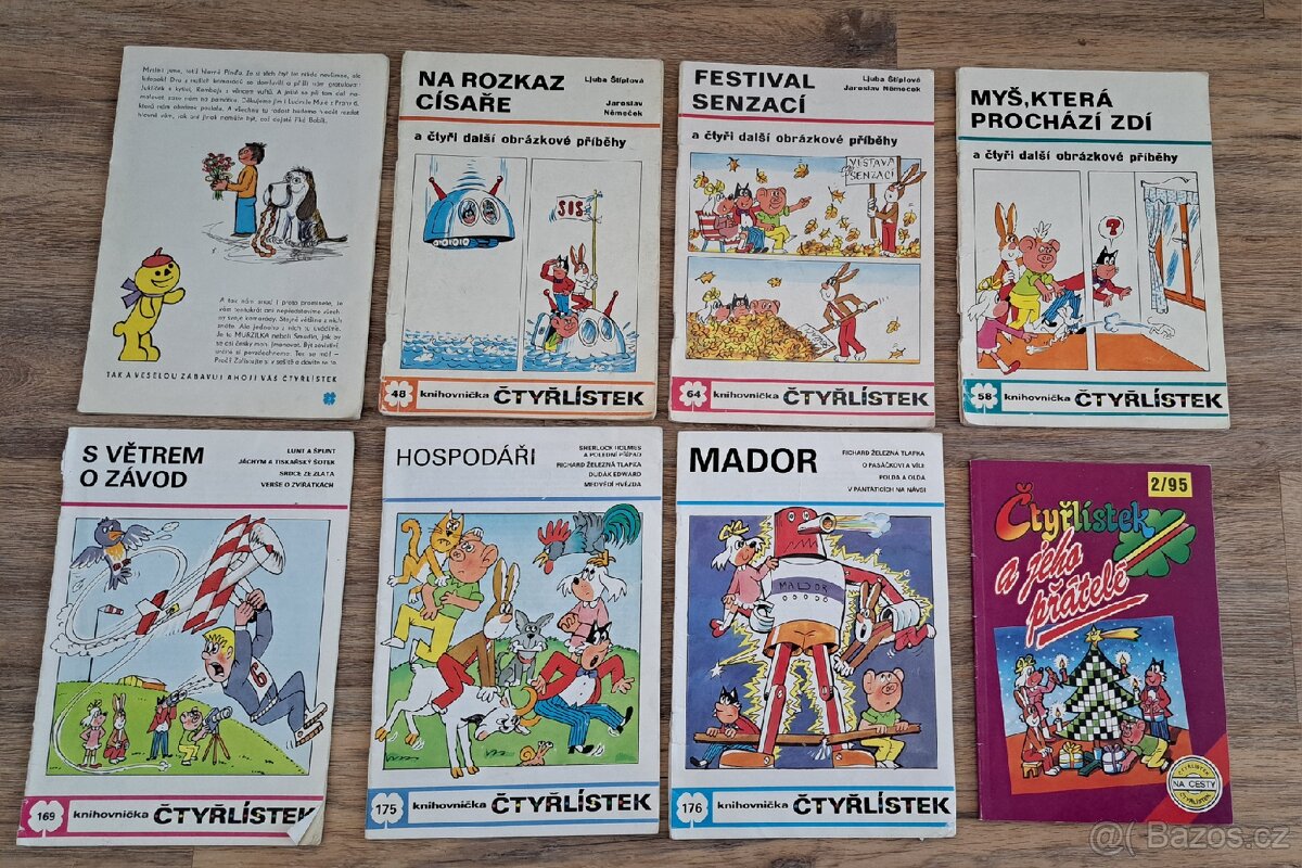 Staré komiksy Čtyřlístku 70 - 90 léta