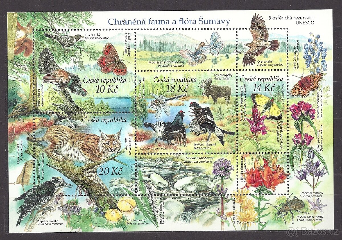 Česká Republika 2011 A691-694 Ochrana přírody - Šumava