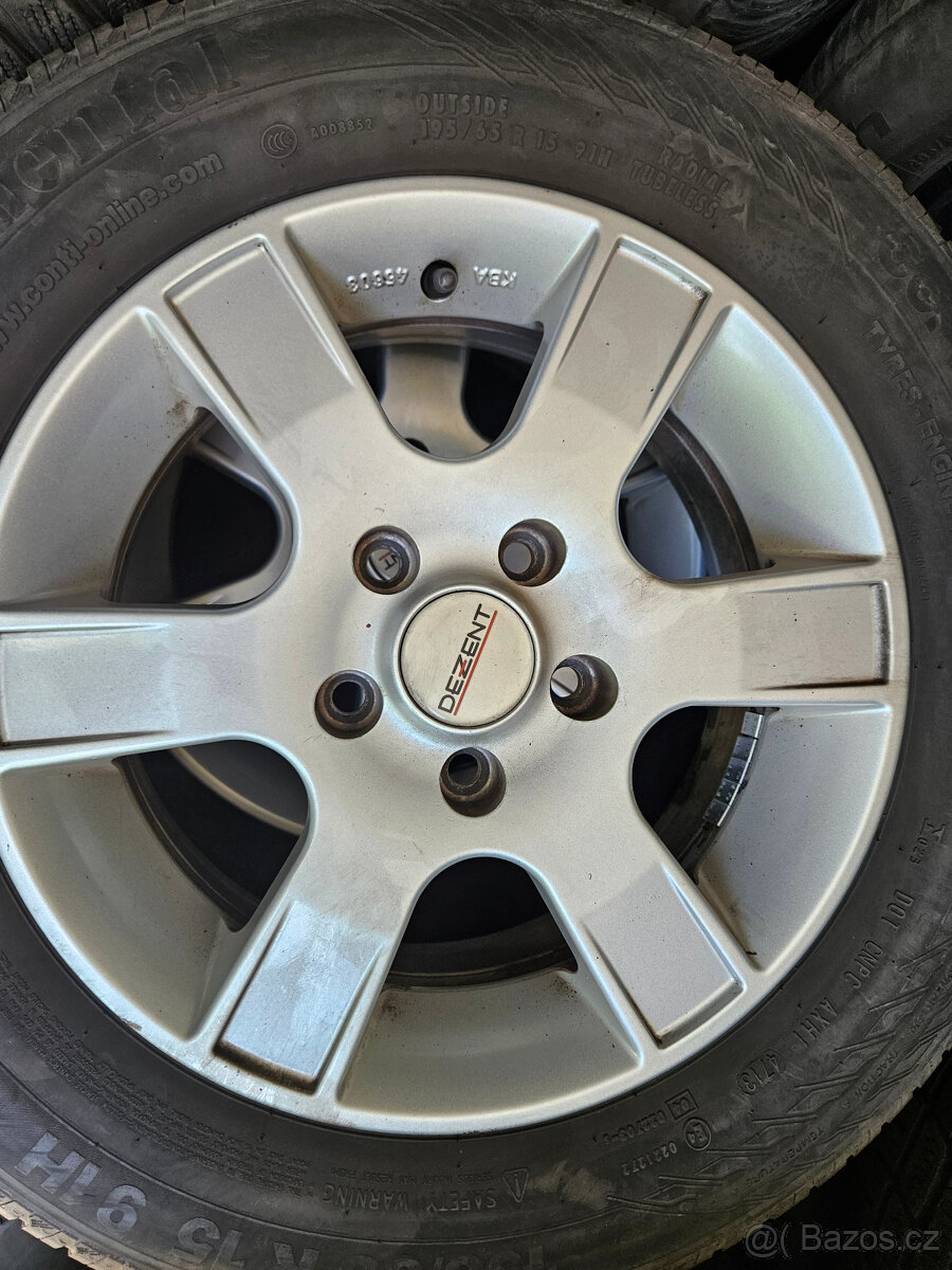 15" alu VW,ŠKODA,SEAT(5x112,6J,ET 40)s pneu 195/65r15