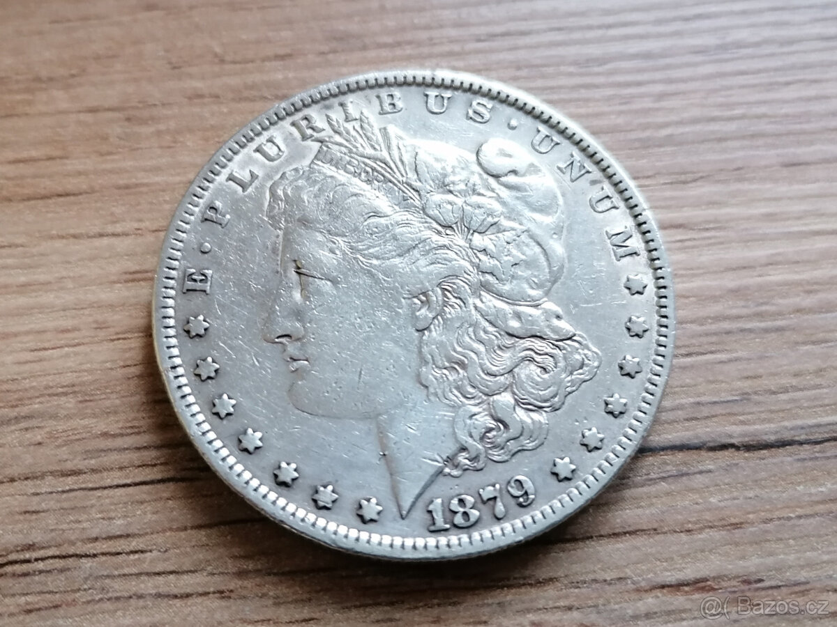 Stříbrná mince 1 Morgan Dolar 1879 Spojené státy stříbro USA
