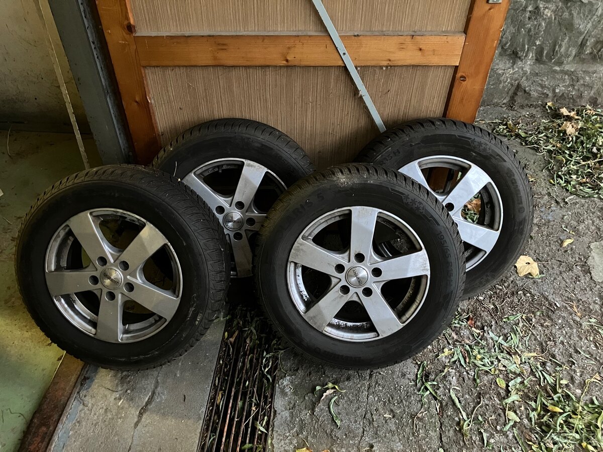 4x al kola 5x112 15 + pneu zimní 195/65 R15H