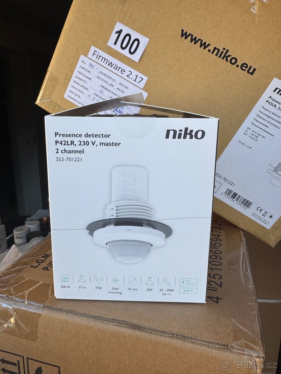 Nové senzory pohybu Niko P42LR, 230V, 360