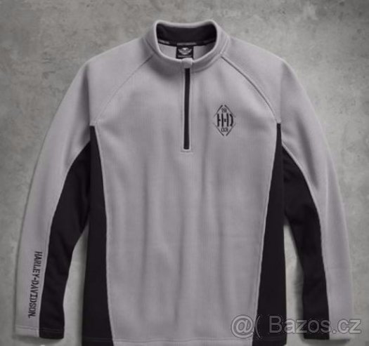 Pánská šedá mikina zateplená fleecem - Harley-Davidson, M