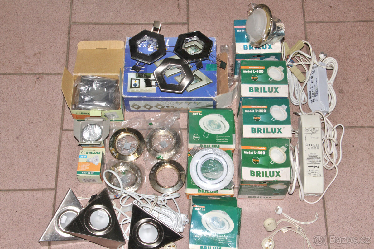 Velká sada světel / bodovky, žárovky