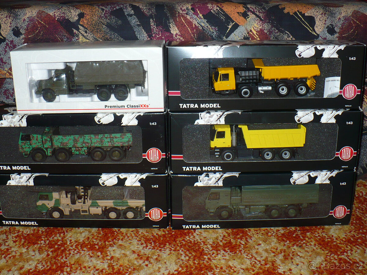 Sběratelské modely náklaďáků TATRA - KADEN 1/43 limitky