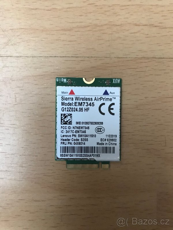 Lenovo 4G modem, EM7345 LTE