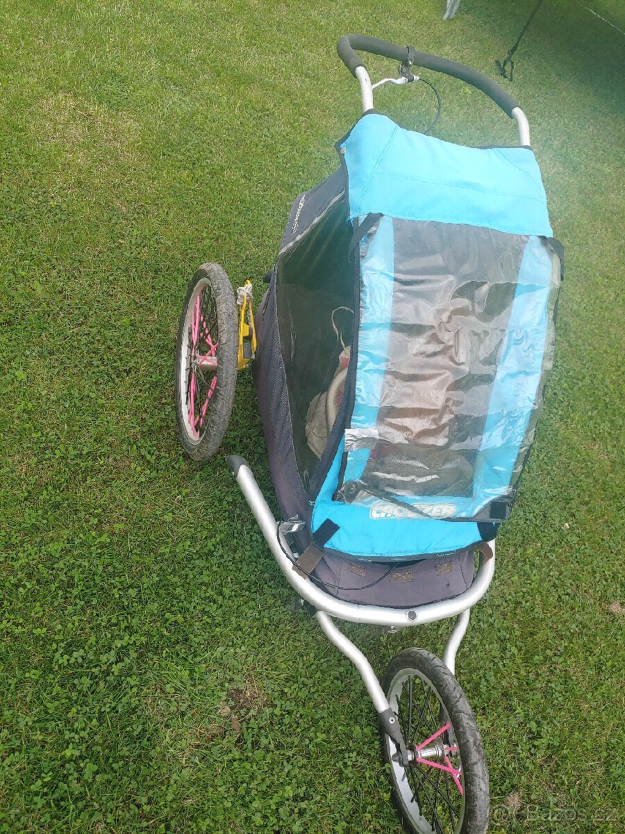 Croozer for kid 1, odpruzeni, rucni brzda