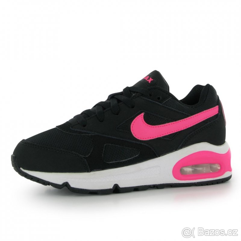 Nike Air Max Ivo Girls Trainers Black/Pink UK 2 - vel. 32/33