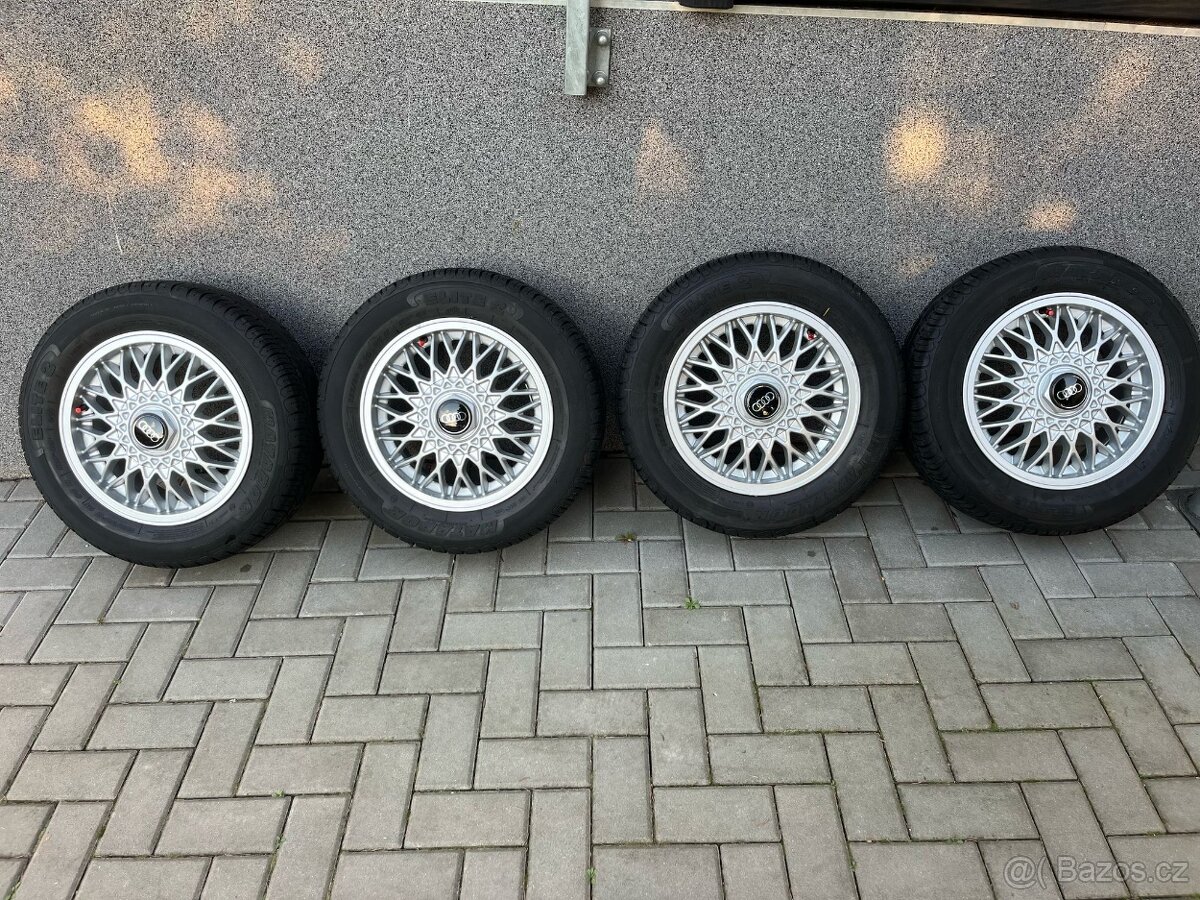 BBS 14" 4x108 Audi 80/90 - zánovní pneu